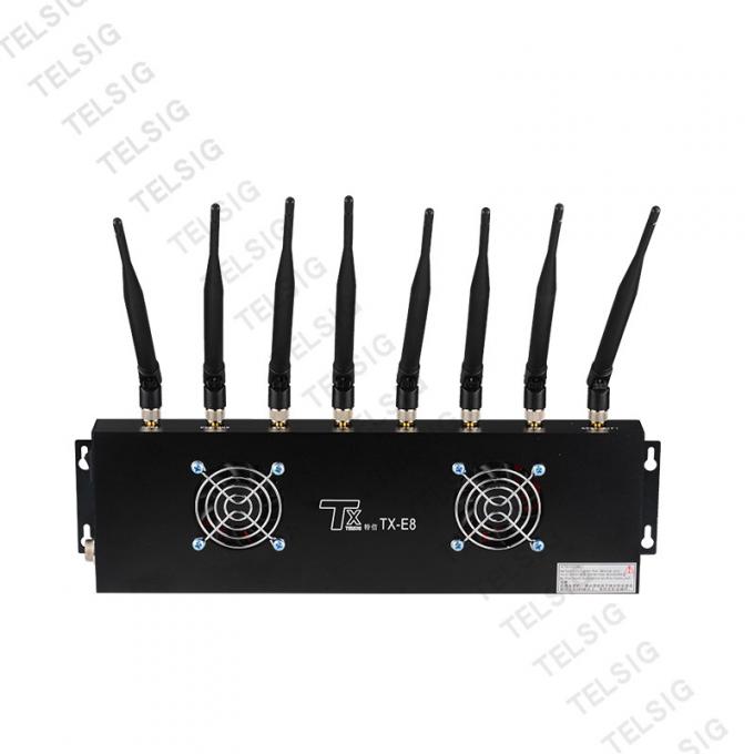 Alluminum Alloy Rf Signal Jammer , 8 Antenna Military Gps Jammer Device