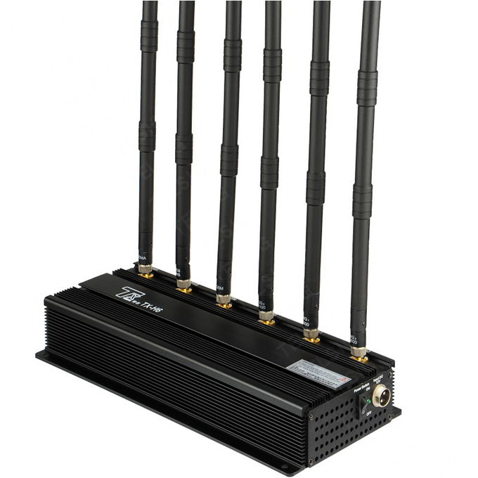 Desktop 6 Antenna WIFI Signal Jammer 5 20 Meter Jamming Range Durable