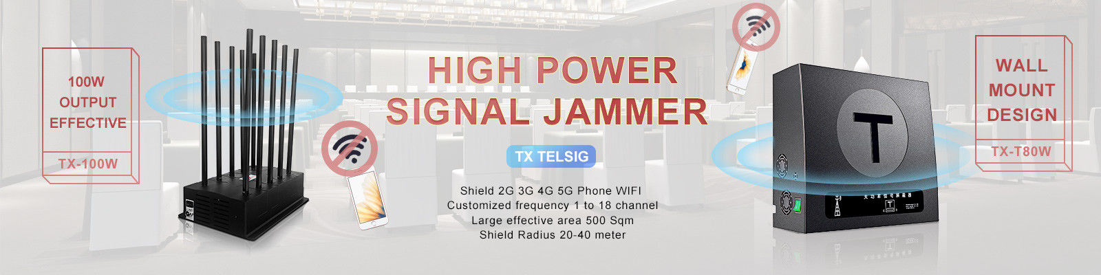 High Power Mobile Phone Jammer