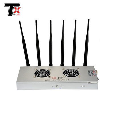 6 Channel Desktop Wifi Signal Scrambler Two Fans Radius 5-30 Meter For Examination Room