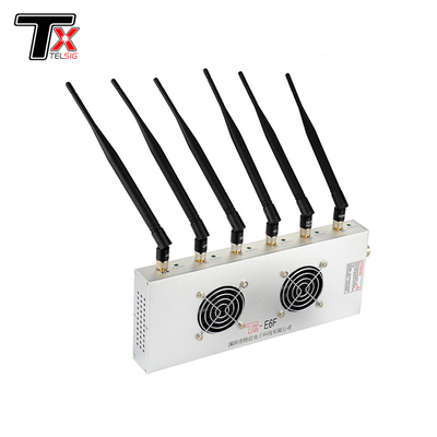 6 Channel Desktop Wifi Signal Scrambler Two Fans Radius 5-30 Meter For Examination Room