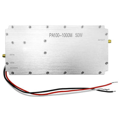 Super Bandwidth 100-1000 MHz 50 W Power Amplifier Aluminum UAV Drone Frequency Blocker