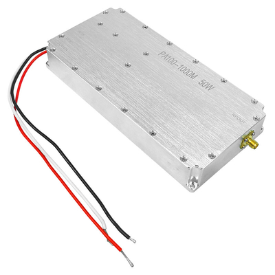 Super Bandwidth 100-1000 MHz 50 W Power Amplifier Aluminum UAV Drone Frequency Blocker