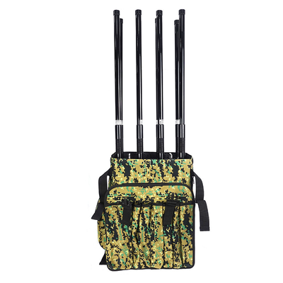 Camouflage Color 6 Band Manpack Drone Signal Jammer With Rechargeable Battery