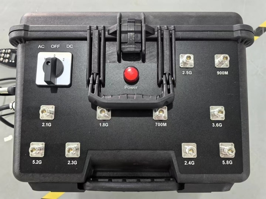 1km multi band Vehicle cell phone bomb drone  VHF UHF GPS remote control jammer 20-6000MHz VIP protection