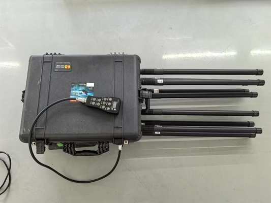1km multi band Vehicle cell phone bomb drone  VHF UHF GPS remote control jammer 20-6000MHz VIP protection