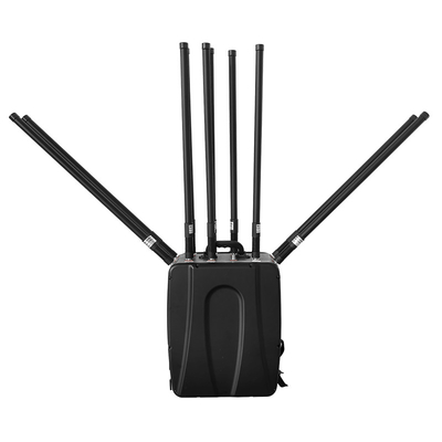 12 band 400W  omnidirectional portable move manpack anti drone FPV UAV signal  jammer equipment
