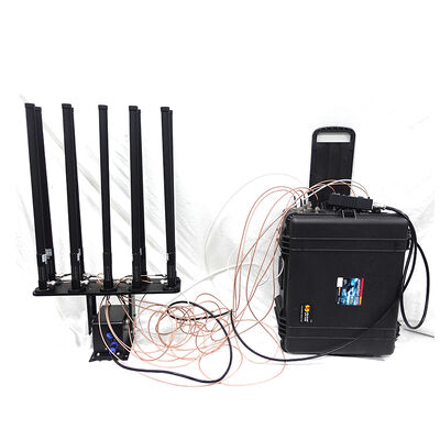 Outdoors 24 Hour 7 Day Aluminum Alloy Fixed Drone Signal Jammer With Cool Fan