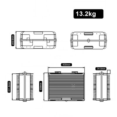 Waterproof RF Signal Blocker Outdoor Aluminum Box , Drone Signal Jammer Aluminum Alloy Exterior Shell