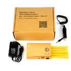 5 Bands Cellular Signal Blocker , GPS / GSM / CDMA Gold Portable Wifi Signal Jammer