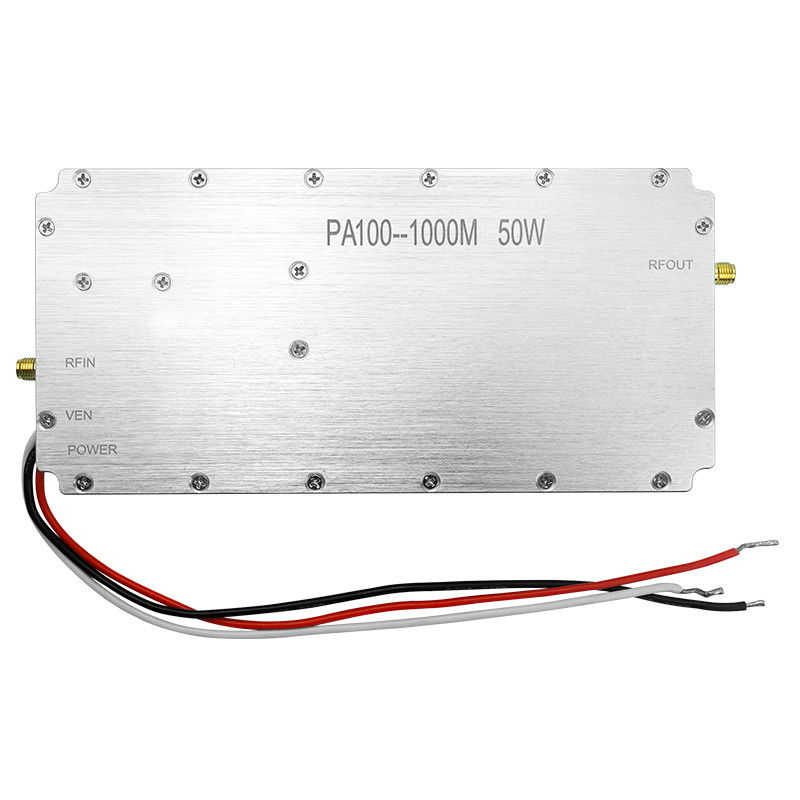 Super Bandwidth 100-1000 MHz 50 W Power Amplifier Aluminum UAV Drone Frequency Blocker