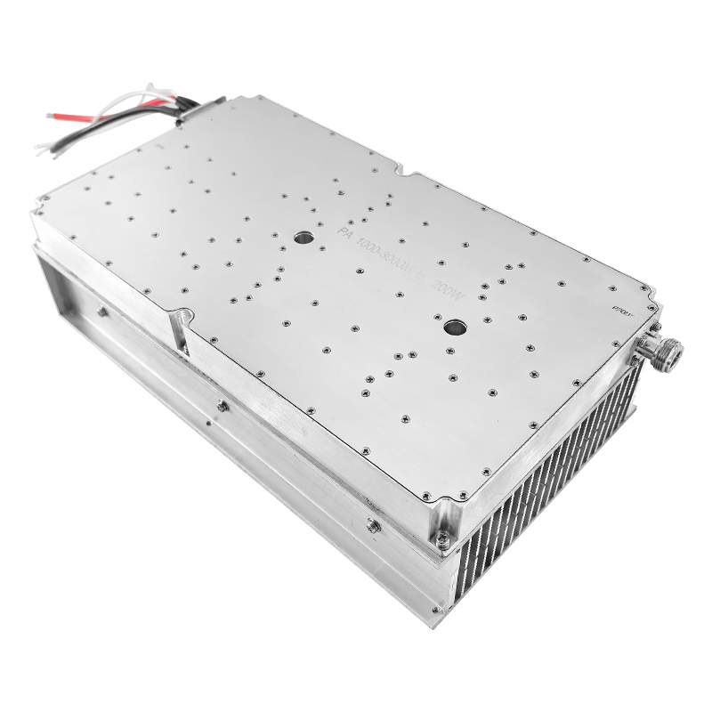High power 200W wide band 300-2000MHz RF jamming signal booster power amplifier module