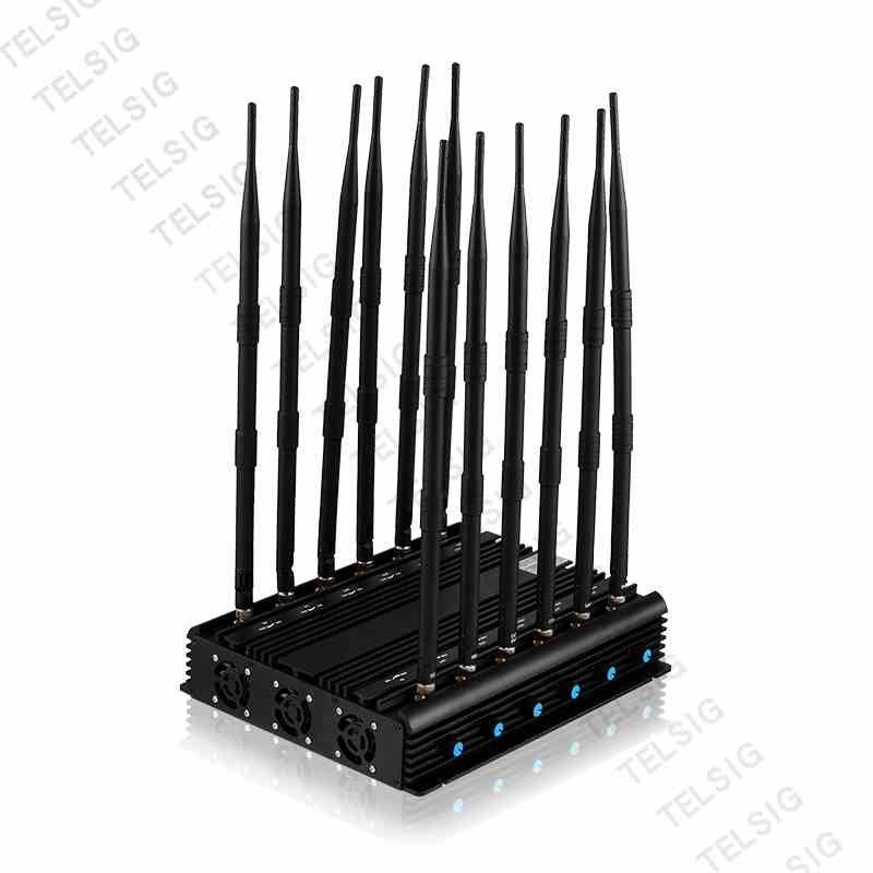 12 Antenna Wireless Signal Jammer For RF Frequency Adjusted Power Waterproof