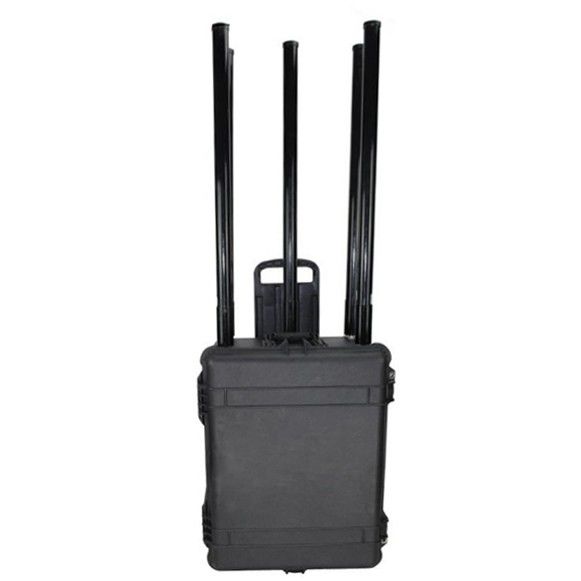 Trolley Case Uav Drone Signal Jammer For Shield Range 800 To 1500 Meter