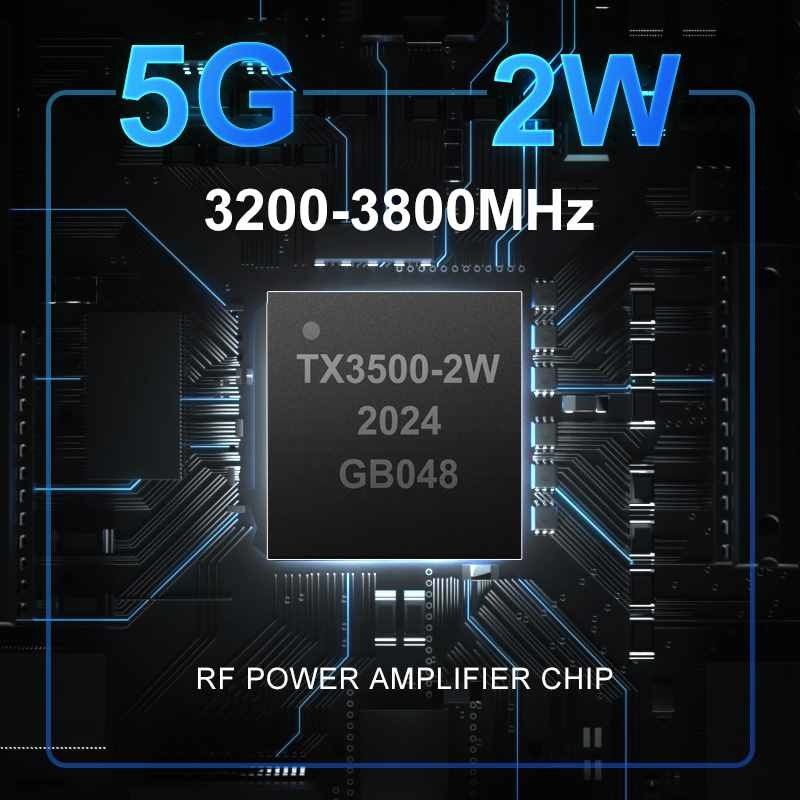 5V RF Power Amplifier MMIC 3.2 to 3.8 GHz For 5G Wireless Communication