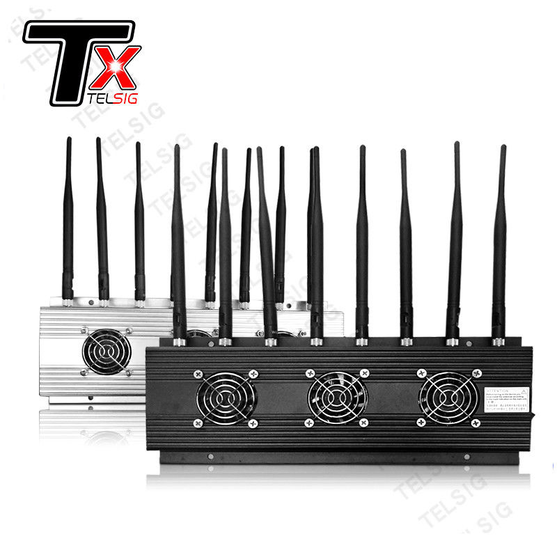 High Gain Antenna High Power Mobile Phone Jammer For Wifi / GPS Stable Performance