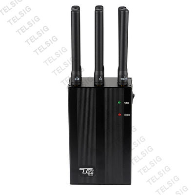 ABS Plastic + Aluminum Cell Signal Blocker , 6 Antenna Wifi Cellphone Jammer