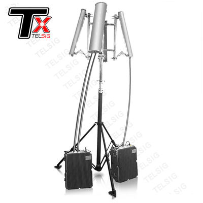 Anti UAV Large Fixed Drone Signal Jammer , Base Station 1 - 3 Km Drone Radio Jammer
